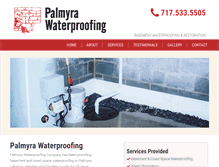 Tablet Screenshot of palmyrawaterproofing.com